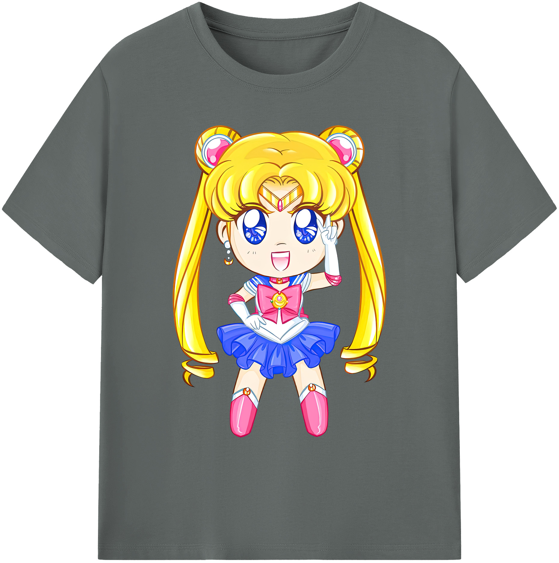 （画像用） 美少女戦士セーラームーン 月野 うさぎ つきの うさぎ Sailor Moon Tsukino Usagi 綿100％ メンズ半袖Tシャツ｜肌触りやわらか＆通気性
